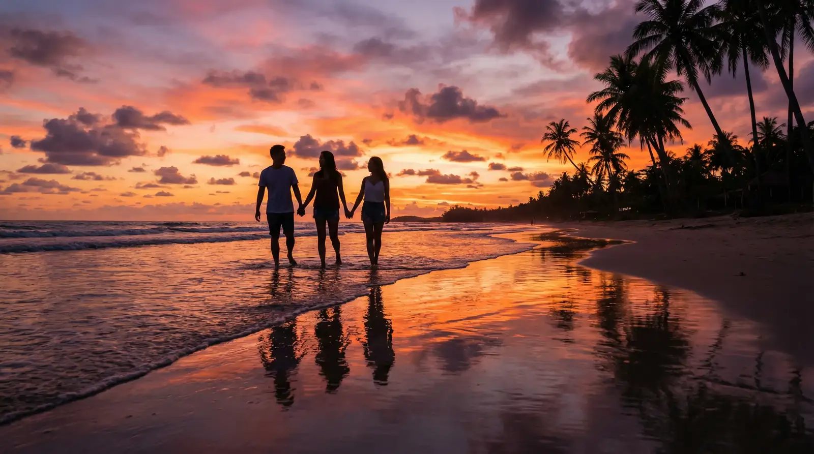 爱情岛-爱情岛官网|热帖推荐|互动社区|精华帖子 嘉宾在海角日落时分的浪漫剪影